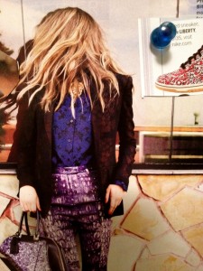 purple flare pants